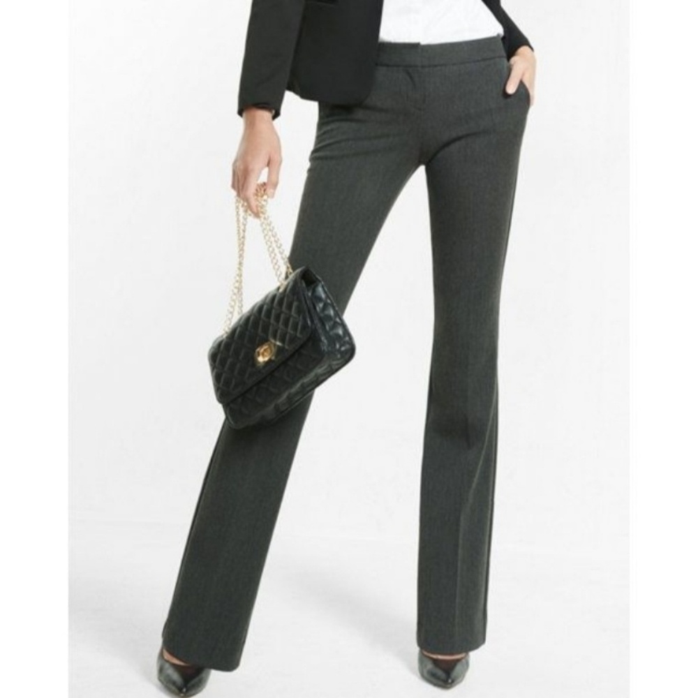 Express Dark Gray Columnist Dress Pants